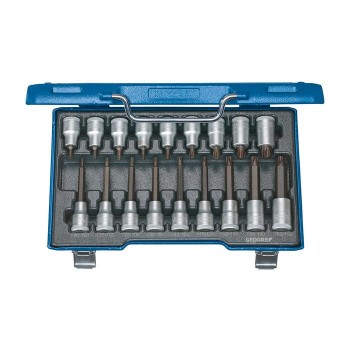 GEDORE Screwdriver bit socket set 1/2" 18 pcs TORX T20-60 (6138510), ITX 19 LKP
