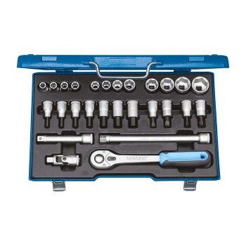 GEDORE Socket set 1/2" 27 pcs hex 10-30 mm (6139750), 19 IMU-10