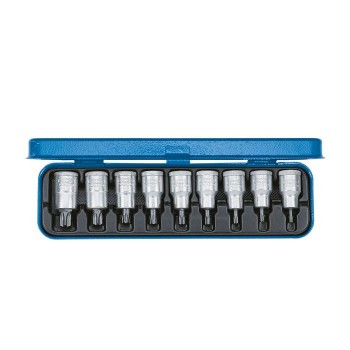 GEDORE Screwdriver bit socket set 1/2" 9 pcs TORX T20-60 (6158970), ITX 19 PM