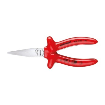 GEDORE VDE Flat nose pliers with VDE dipped insulation (6715330), VDE 8120-160