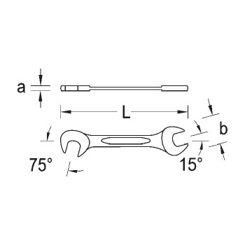 GEDORE Double Open-end Spanner 8, size 4 - 13 mm