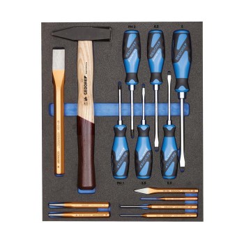 GEDORE Tool set in 2/4 CT tool module (2957221), TS CT2-2154SK-119