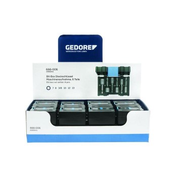 GEDORE Display with 16x Bit box Nut setter (3000036), VS 666-006