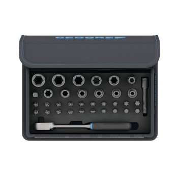 GEDORE Bit set with ratchet 1/4" 35 pcs (3085015), TC 666-MU-20