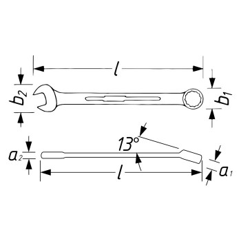 HAZET 606-13 Ratcheting Combination Wrench, 13 mm