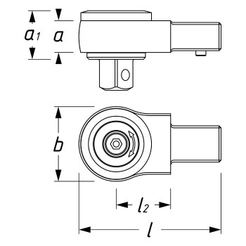 HAZET 6402 Insert Reversible Ratchet