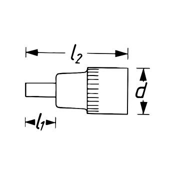 HAZET 8501-2.5 Schraubendreher-Steckschlüsseleinsatz, 2.5 mm