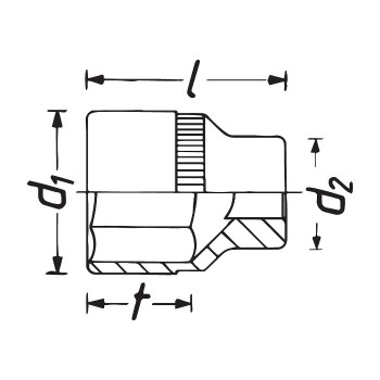 HAZET 850-3 Socket, 3 mm