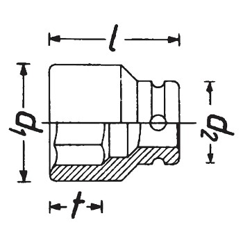 HAZET 900SK-22 Impact Socket 900SK, size 22 mm