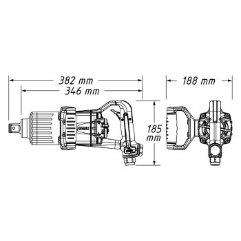 HAZET 9014PS-1 Impact Wrench 25.0mm - 1in