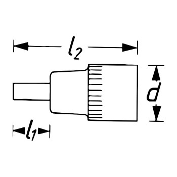 HAZET 986-6 Schraubendreher-Steckschlüsseleinsatz, 6 mm