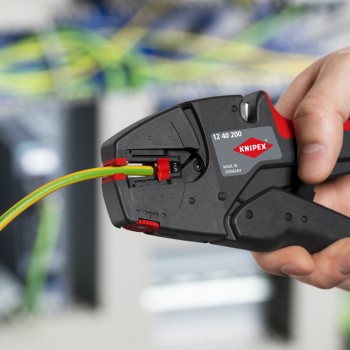 KNIPEX 12 40 200 Self-Adjusting Insulation Stripper, 200 mm