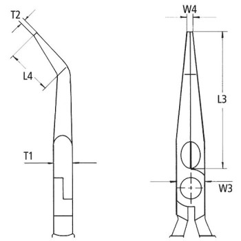 KNIPEX 26 26 Snipe Nose Side Cutting Pliers, 200 mm