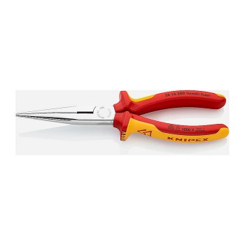 KNIPEX 26 16 200 SB Snipe Nose Side Cutting Pliers chrome plated 200 mm