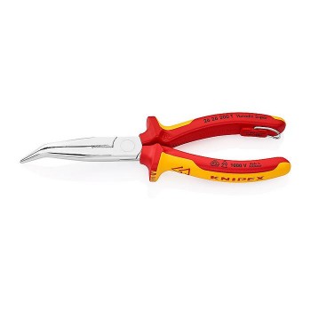KNIPEX 26 26 200 T BK Snipe Nose Side Cutting Pliers chrome plated 200 mm