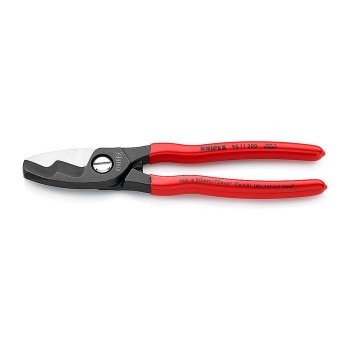 KNIPEX 95 11 200 Cable Shears with twin cutting edge, 200 mm