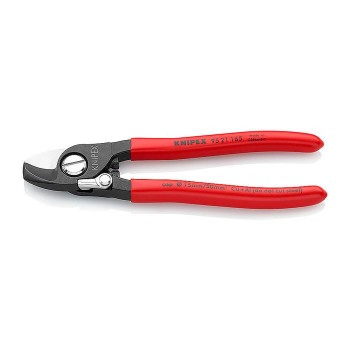 KNIPEX 95 21 165 Cable Shears with opening spring plastic coated 165 mm