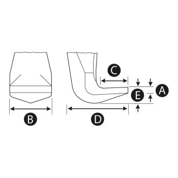 KUKKO 1-250-S Standard Jaws Set, 250 mm