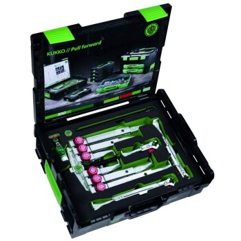 KUKKO K-2030-10+ 2- and 3-arm universal puller set with quick-adjustable trigger hooks