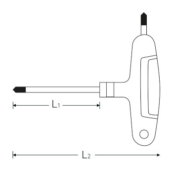 Stahlwille T-Griff Schraubendreher 10769, T8 - T50