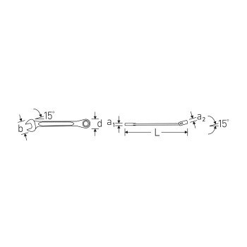 Stahlwille 41171414 Ratschen-Ringmaulschlüssel 17 14, 14 mm