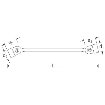 Stahlwille Doppel-Gelenkschlüssel 29A, 3/8 x 7/16 - 5/8 x 11/16 in