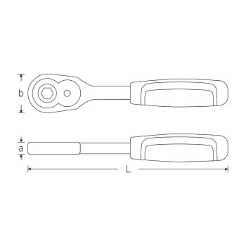 Stahlwille 11131010 Bit Feinzahnknarre 419B, 115 mm