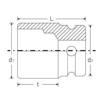 Stahlwille 23020015 Impact Socket 51 IMP 15, 15 mm