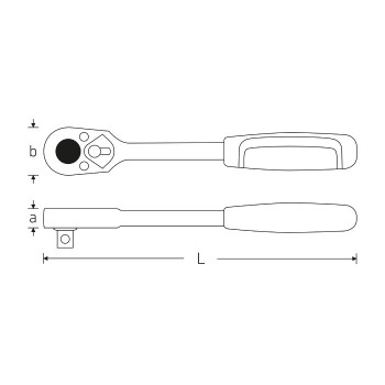 Stahlwille 13121020 Reversible Ratchet 532/1, 497.0 mm