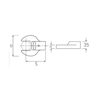 Stahlwille Open-end Shell Tool 731/80, size 24 - 60 mm