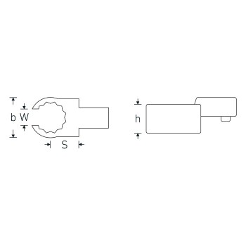 Stahlwille Insert Tool Open-Ring 733/10, size 10 - 24 mm