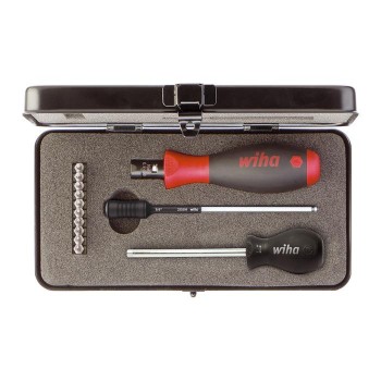 Wiha Drehmoment-Schraubendreher Set TorqueVario®-S TORX®, TORX PLUS® 13-tlg. variabel einstellbare Drehmomentbegrenzung 0,8-5,0 Nm in Box (34614)
