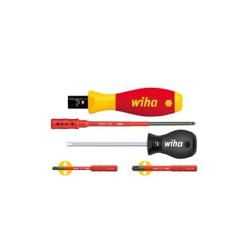 Wiha Drehmoment-Schraubendreher Set TorqueVario®-S electric PlusMinus/Pozidriv 5-tlg. variabel einstellbare Drehmomentbegrenzung (38074) 0,8-5,0 Nm