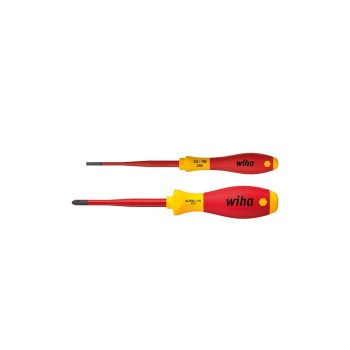 Wiha Schraubendreher Set SoftFinish® electric slimFix Schlitz, PlusMinus/Pozidriv 2-tlg. in Blister (36333)