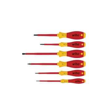 Wiha Screwdriver set SoftFinish® electric Slotted, Phillips 6-pcs. (00833)