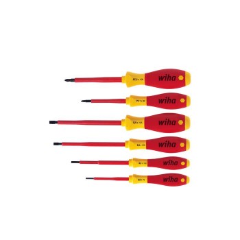 Wiha Screwdriver set SoftFinish® electric Slotted, Pozidriv 6-pcs. (25477)