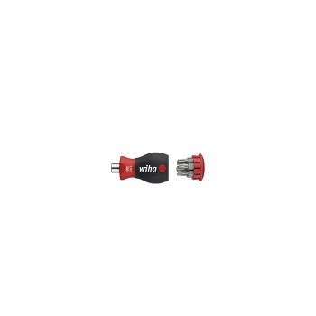 Wiha Schraubendreher mit Bit Magazin magnetisch TORX® mit 6 Bits, Stubby, 1/4" (33743)