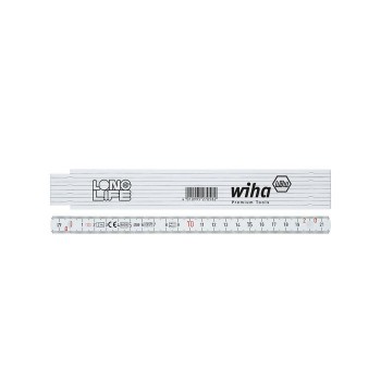 Wiha Gliedermaßstab Longlife® 2 m metrisch, 10 Glieder (27057) weiß