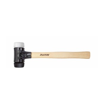 Wiha Soft-faced hammer Safety medium soft/very hard with hickory wooden handle, round hammer face (26657)