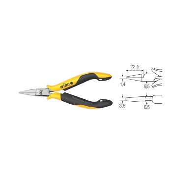 Wiha Flachzange Professional ESD flache, kurze Backen (26806) 120 mm