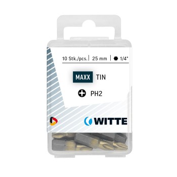 MAXX TIN Bit PHILLIPS 3 1/4 inch X25MM 10 pcs. 