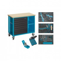 HAZET 177W-7/169 Mobile work bench with tool assortment, 169pcs.