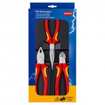 KNIPEX 00 20 12 Electro-set VDE, 3pcs