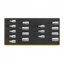 Stahlwille 96838762 Screwdriver socket set TCS 54/54X/16, 16pcs