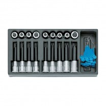 GEDORE Screwdriver bit socket set 1/2" in 1/3 ES tool module (1402226), 1500 ES-ITX 19 LKP