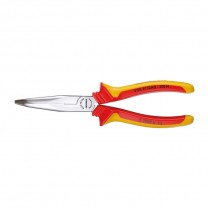 GEDORE VDE Bent nose telephone pliers with VDE insulating sleeves 160 mm (1552139), VDE 8132 AB-160 H