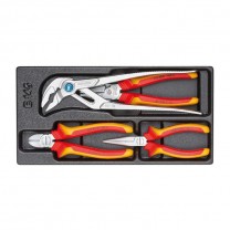 GEDORE VDE pliers set in 1/3 ES tool module (1733079), 1500 ES-VDE 145