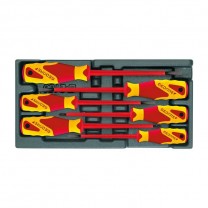GEDORE VDE Screwdriver set in 1/3 ES tool module (1733095), 1500 ES-VDE 2170 PZ