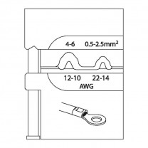 GEDORE Module insert for non-insulated terminals 0.5-2.5/4-6 (1830597), 8140-05