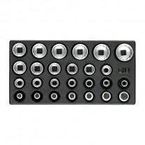 GEDORE Socket set 1/2", UD profile, in 1/3 ES tool module (1899694), 1500 ES-D 19